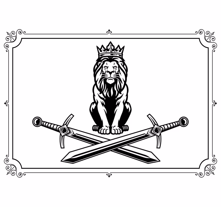 Fotomurali leone icona leone maestoso - TenStickers