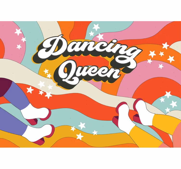 Fotomurale musicale vibrazioni da regina del ballo - TenStickers