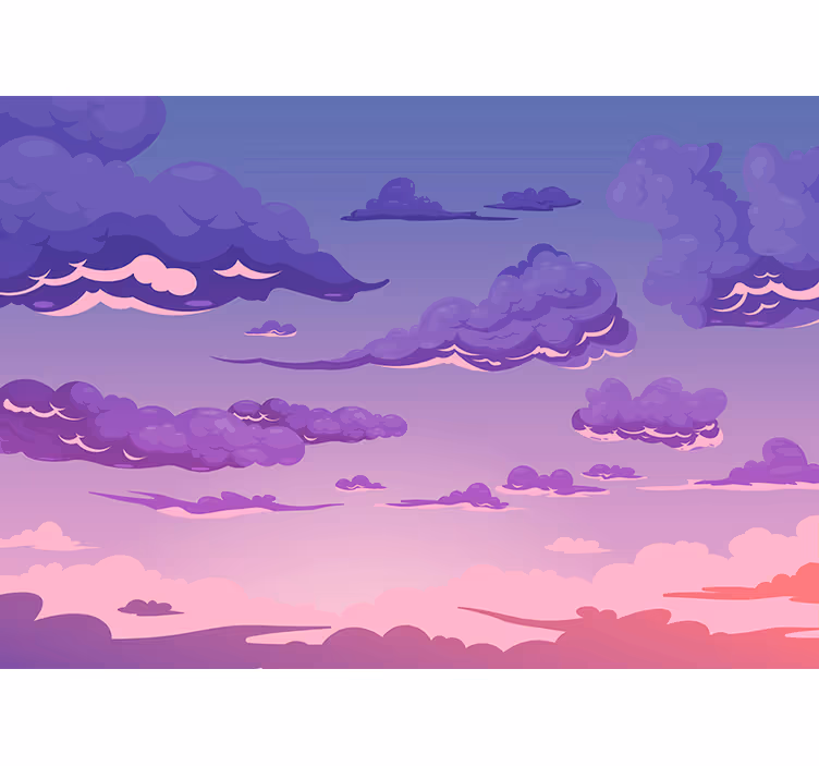 Fotomurale cielo vista di nuvole fantasiose - TenStickers