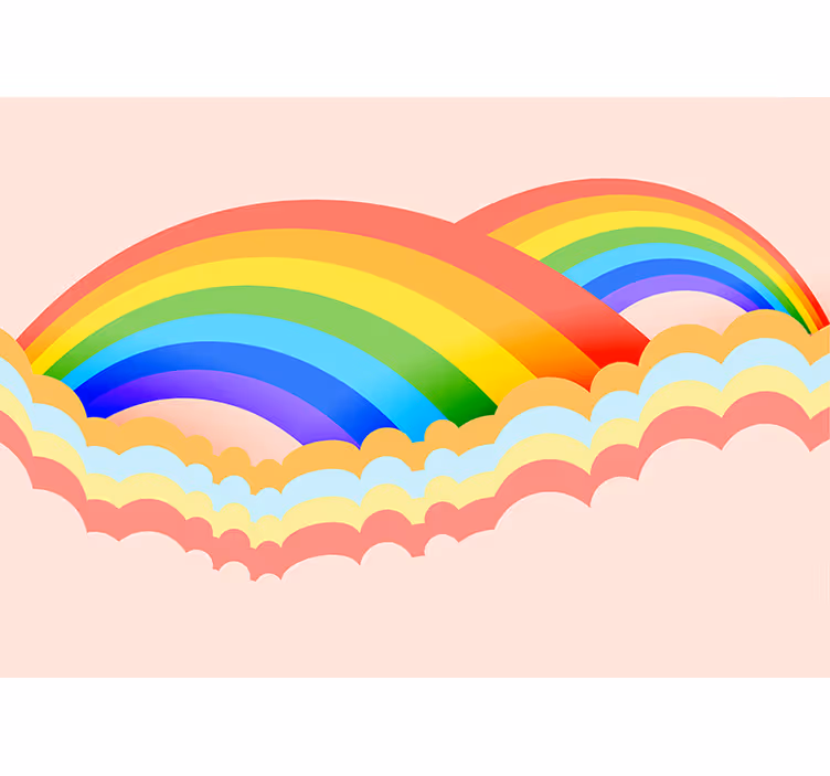 Fotomurali frasi onde arcobaleno colorate - TenStickers