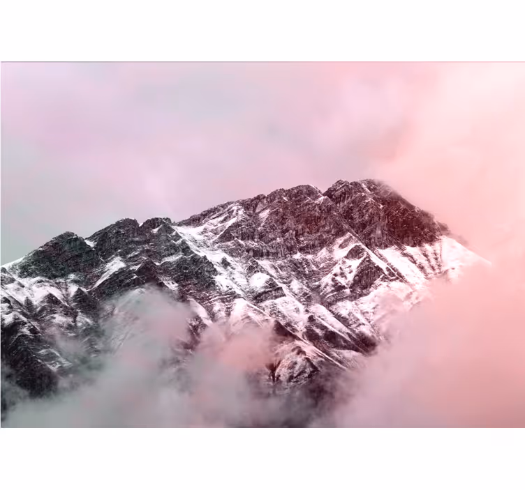 Fotomurale montagna picco di montagna innevato - TenStickers