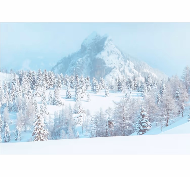 Fotomurale montagna paesaggio di picchi ghiacciati - TenStickers