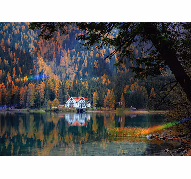 Fotomurale paesaggi eco delle montagne sereni - TenStickers