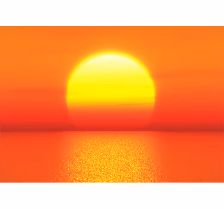 Fotomurale montagna riflesso al tramonto - TenStickers
