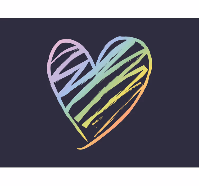 Fotomurale amore design cuore arcobaleno - TenStickers