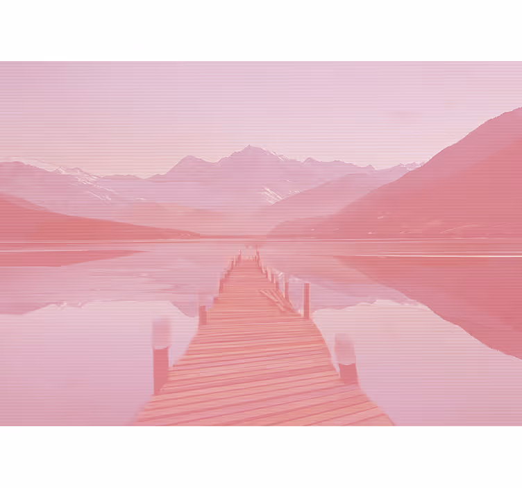 Fotomurale paesaggi vista sul lago sereno - TenStickers
