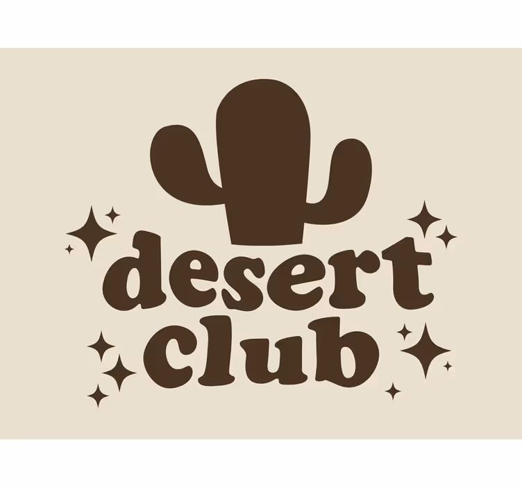 Fotomurale deserto design cactus club - TenStickers