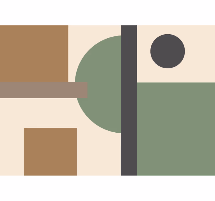 Fotomurale astratto organizzazione di forme geometriche - TenStickers