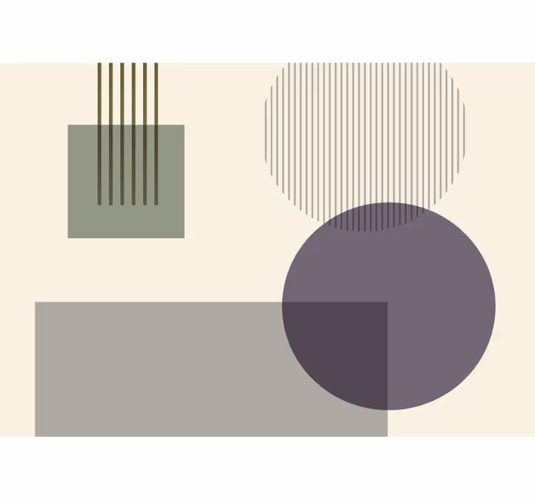 Fotomurale astratto forme geometriche in gioco - TenStickers