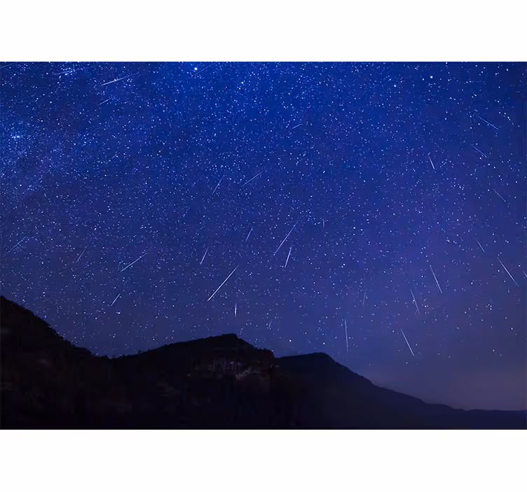 Fotomurale montagna comete celesti notturne - TenStickers
