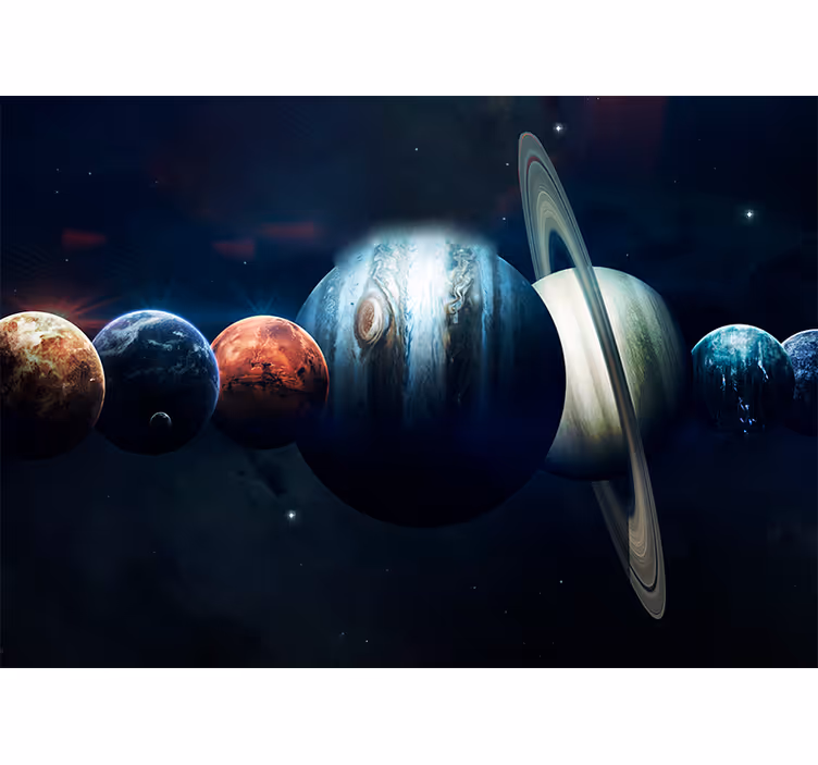 Fotomurale spaziale pianeti in orbita - TenStickers