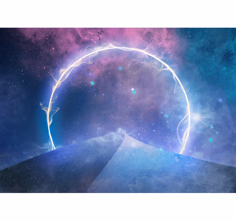 Fotomurale spaziale portale del cerchio galattico - TenStickers