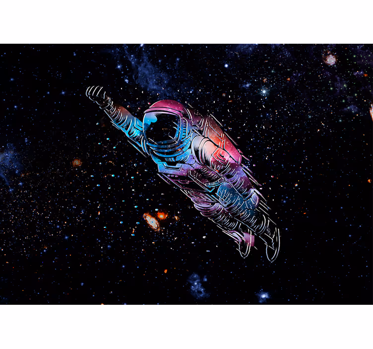 Fotomurale spaziale coraggioso astronauta - TenStickers