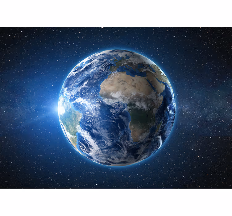 Fotomurale mappamondo terra vista dall'orbita - TenStickers