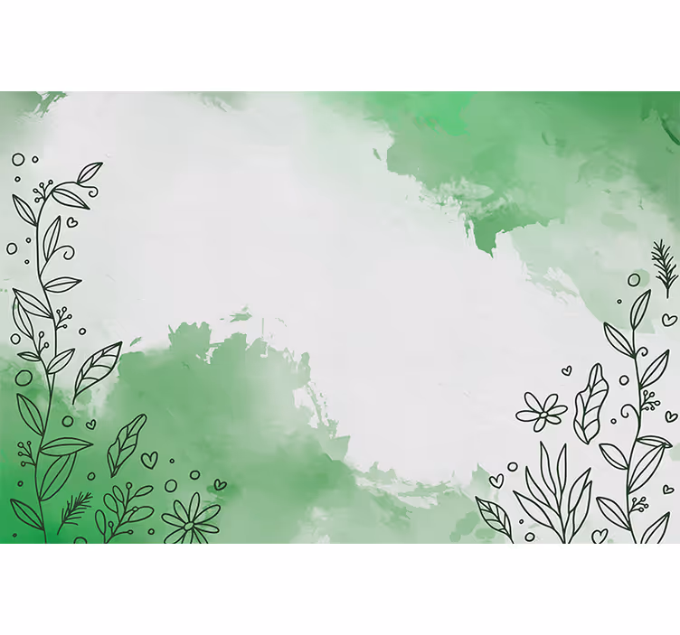 Fotomurali natura arte lineare botanica - TenStickers