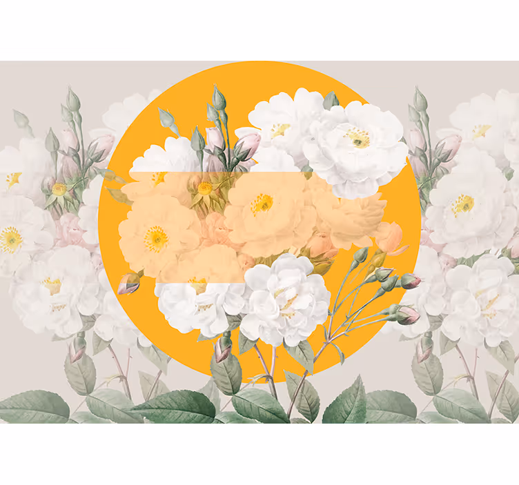 Fotomurale fiori composizione floreale rigogliosa - TenStickers