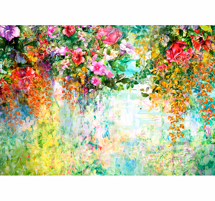 Fotomurale fiori design fiorito in bocciolo - TenStickers