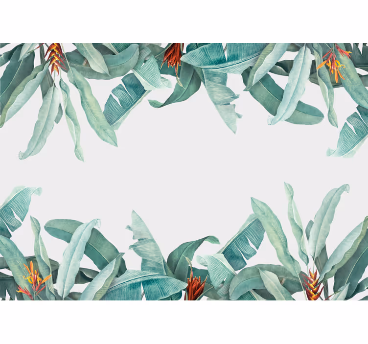 Fotomurale fiori motivo vegetazione tropicale - TenStickers