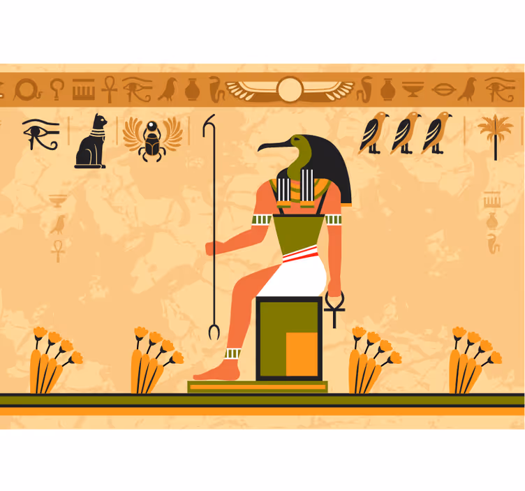 Fotomurale animali dio egiziano thoth - TenStickers