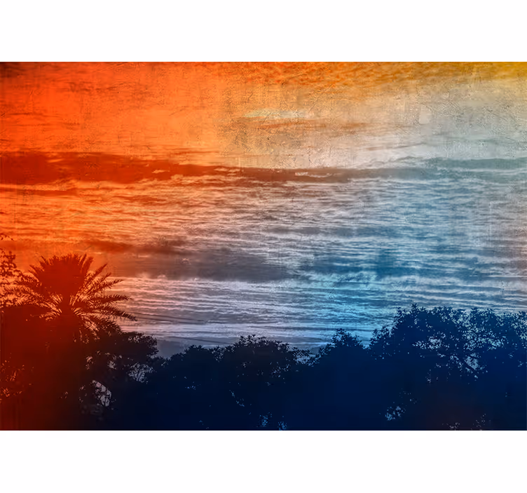 Fotomurale paesaggi crepuscolo sopra le onde - TenStickers