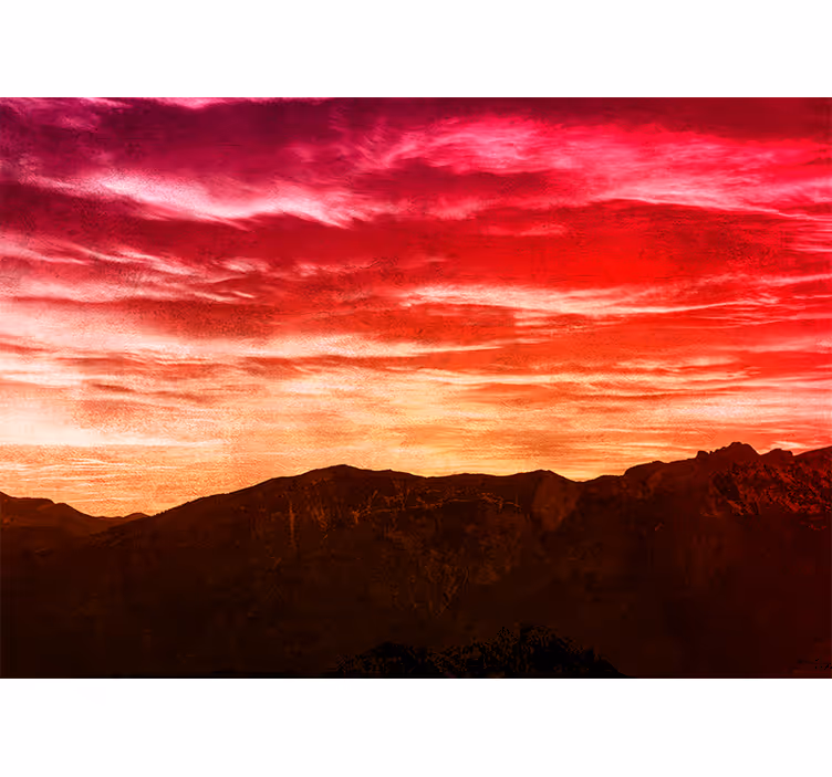 Fotomurale montagna crepuscolo regale - TenStickers