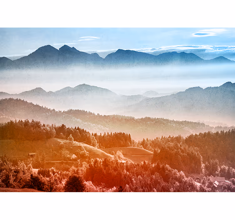 Fotomurale paesaggi paesaggio montano selvaggio - TenStickers
