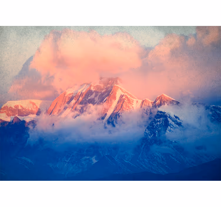 Fotomurale montagna paesaggio di picchi maestosi - TenStickers