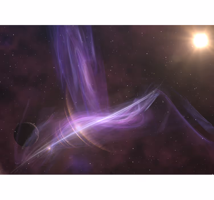 Fotomurale spaziale vortici viola cosmico - TenStickers