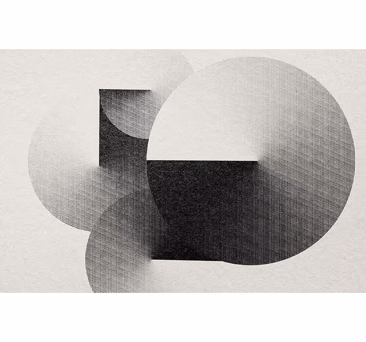 Fotomurale astratto composizione circolare geometrica - TenStickers