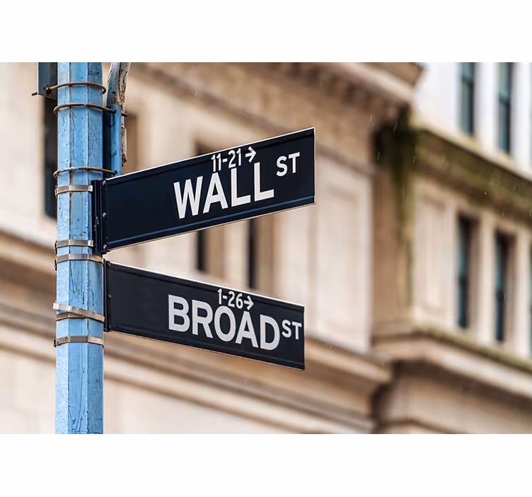 Fotomurale città insegna wall street - TenStickers