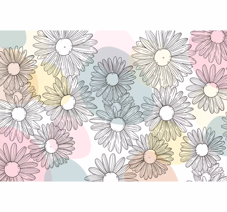 Fotomurale fiori motivo floreale margherita - TenStickers