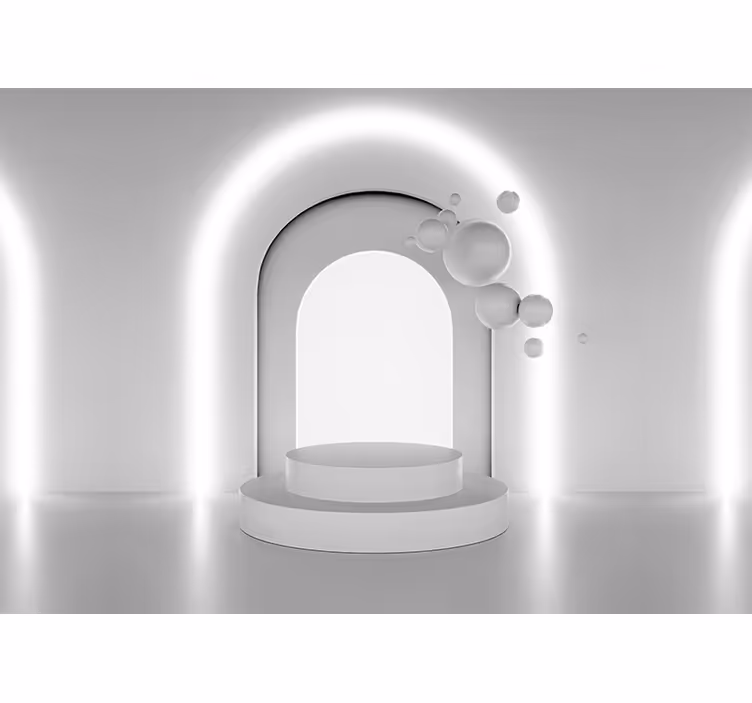 Fotomurale astratto design ad arco geometrico - TenStickers