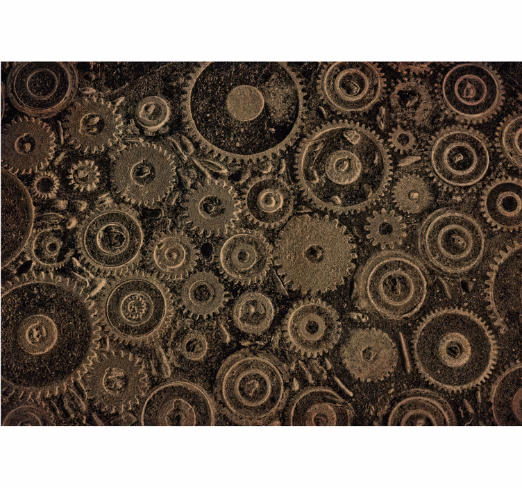Fotomurale textures motivi ingranaggi - TenStickers