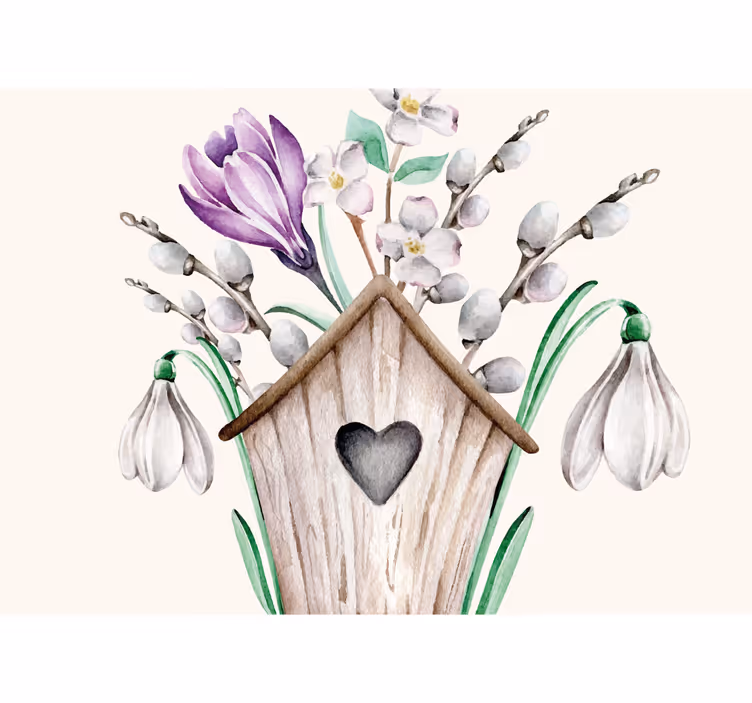 Fotomurale fiori composizione floreale cottage - TenStickers