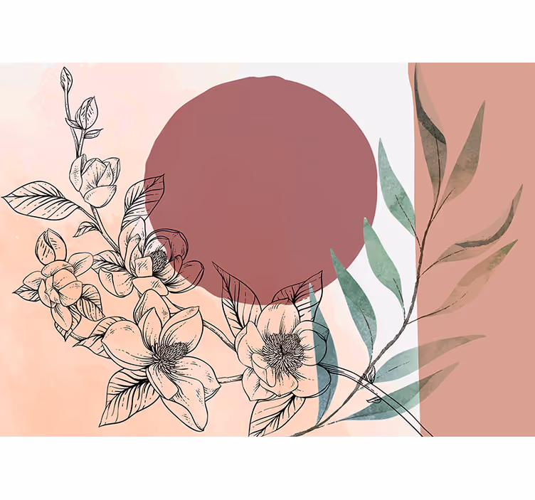 Fotomurale fiori composizione di elementi floreali - TenStickers