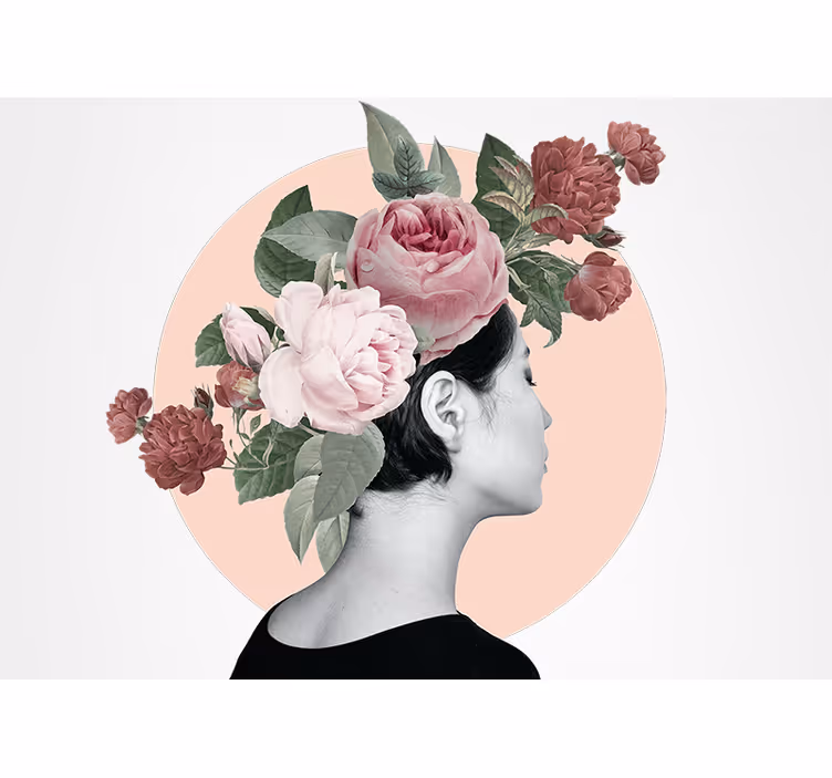 Fotomurale fiori ornamento floreale per capelli - TenStickers