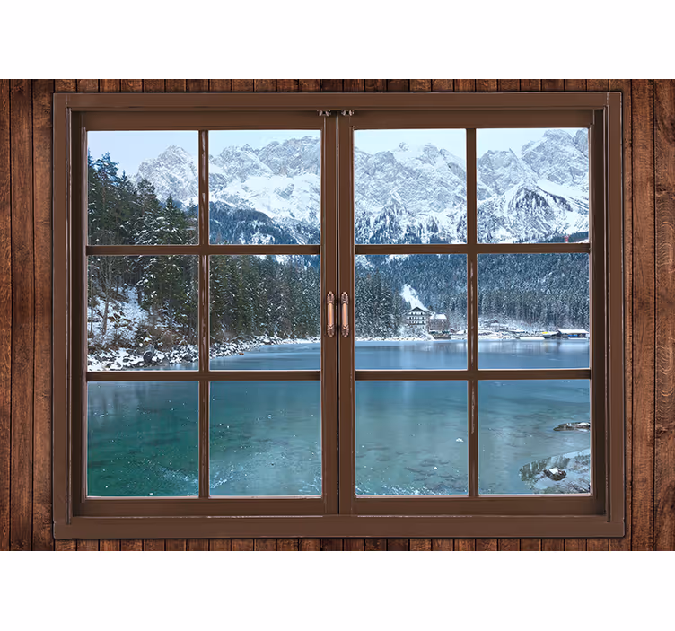 Fotomurale paesaggi vista del picco ghiacciato - TenStickers
