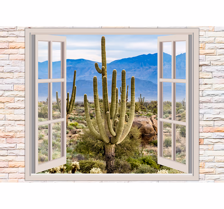 Fotomurali natura vista cactus del deserto - TenStickers