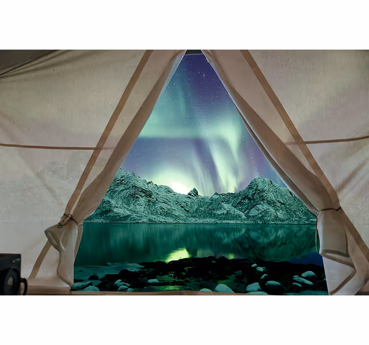 Fotomurale paesaggi vista aurora boreale - TenStickers