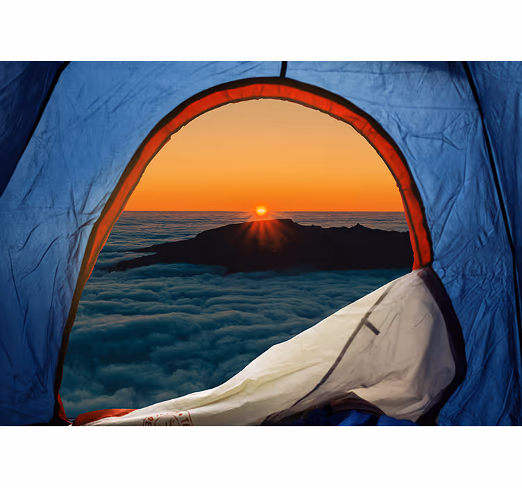 Fotomurale paesaggi vista al crepuscolo in montagna - TenStickers