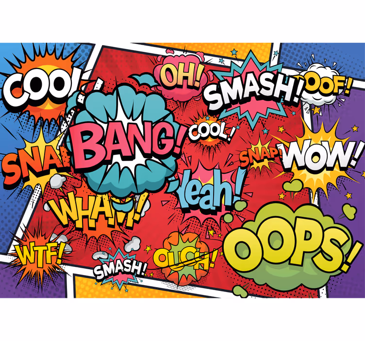 Fotomurale arte urbana effetti sonori fumetto - TenStickers
