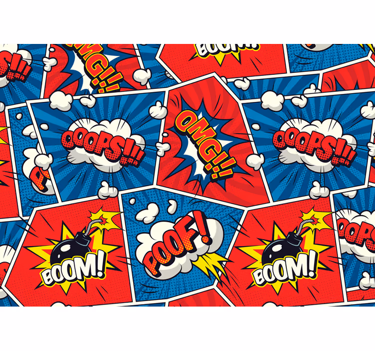 Fotomurale arte urbana fumetti e bolle di dialogo - TenStickers