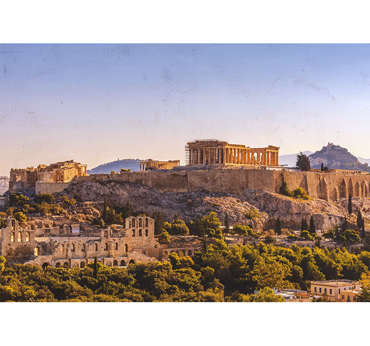 Fotomurale città acropoli di atene - TenStickers