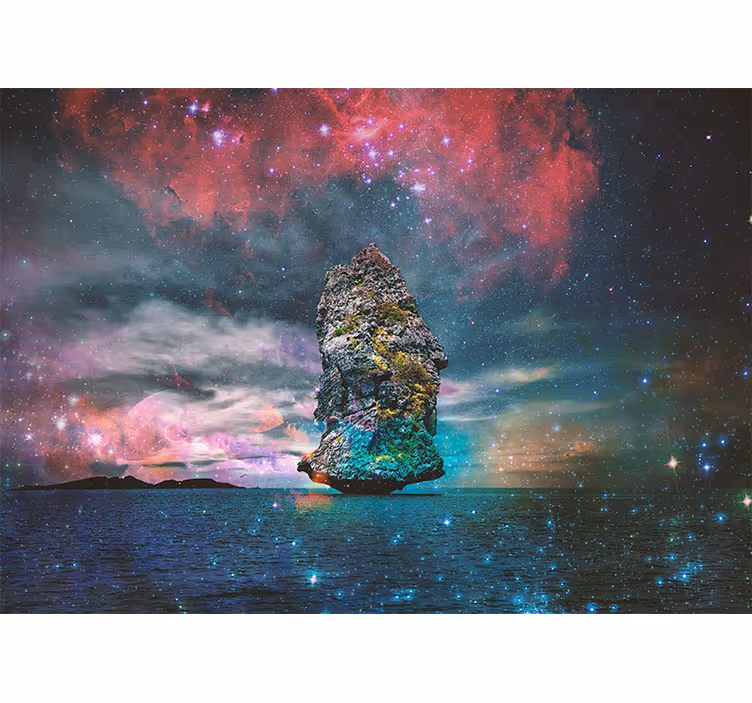 Fotomurale spaziale formazione rocciosa celeste - TenStickers