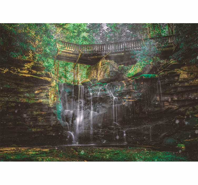 Fotomurale paesaggi vista cascata panoramica - TenStickers