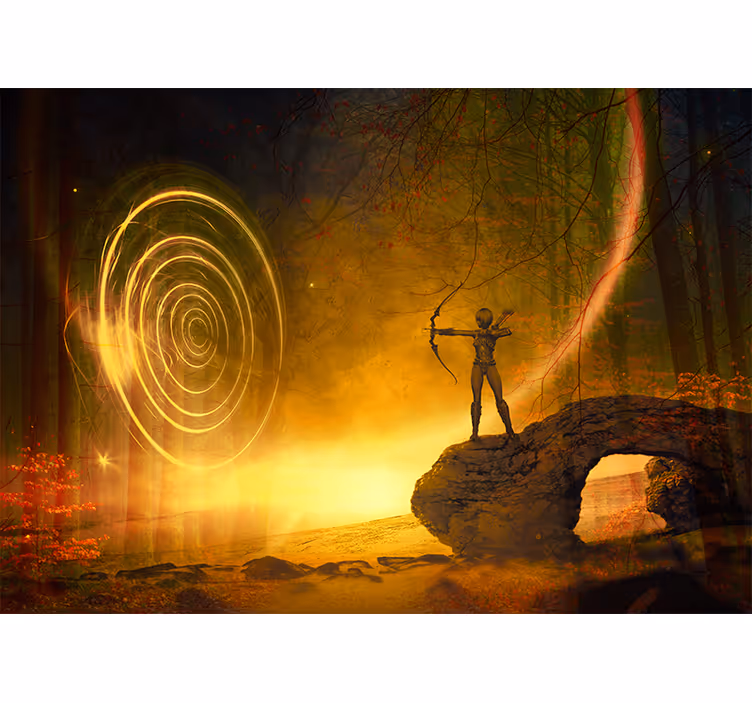 Fotomurale fantasia portale arciere incantevole - TenStickers
