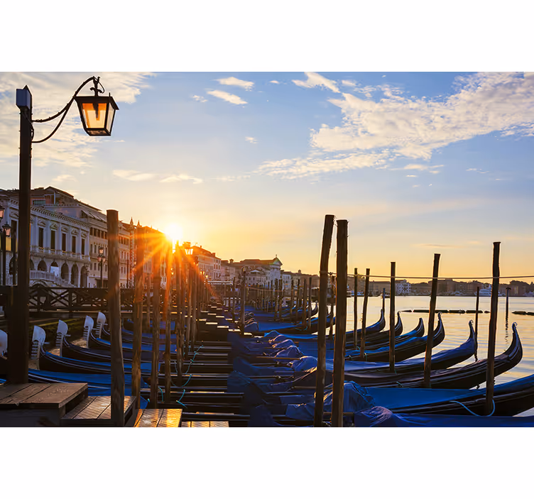 Fotomurale città scena del tramonto veneziano - TenStickers