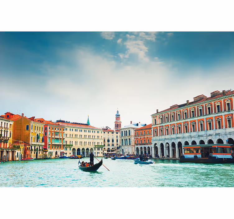 Fotomurale città prospettiva dei canali veneziani - TenStickers