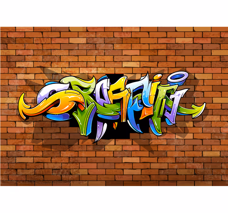 Fotomurale arte urbana scritte urbane colorate - TenStickers