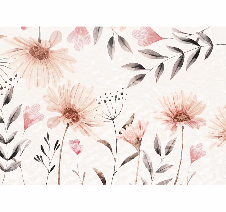 Fotomurale fiori design floreale rosa - TenStickers